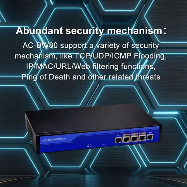 Alt view image 4 of 7 - KuWFI LAN Controller, 5 Port 10/100/1000Mbps RJ45 Ports Wireless Aceess Control WLAN Controller AP Management Indoor Outdoor in Wall AP Manage 128PCS Wireless APs, Access 80users in The Same Network