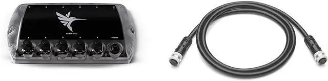 Main image of Humminbird 411850-1 AS ETH 5PGL - 5 Port Ethernet Switch & 720073-5 15 Foot Ethernet Cable, Black