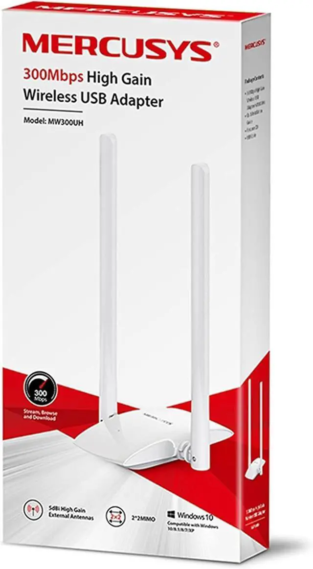 Alt view image 5 of 5 - MW300UH, N300Mbps, High Shoot Powerful Wireless USB Adapter