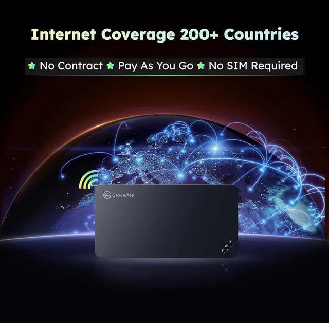 Alt view image 2 of 7 - GlocalMe U3 4G LTE Mobile Hotspot, Portable WiFi Hotspot for Travel in 200+ Countries, No SIM Card Needed, 10 Connected Devices and Global 1GB Data 90 Days, Pocket WiFi Hotspot Device (U3 Black)