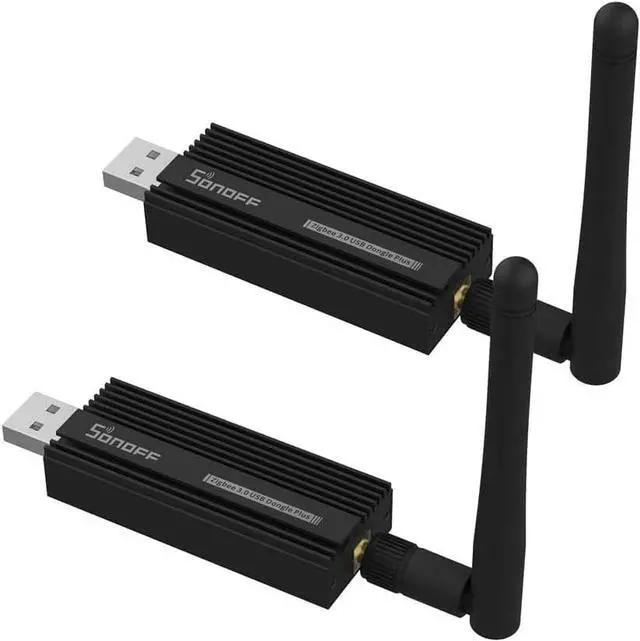 Main image of SONOFF Zigbee 3.0 USB Dongle Plus Gateway,Universal Zigbee USB Gateway with Antenna for Home Assistant, IoBroker, Wireless Zigbee 3.0 USB Adapter(2 Pack)