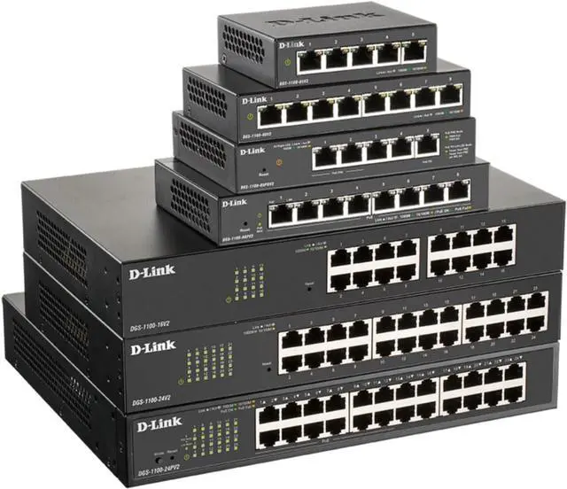 Alt view image 7 of 7 - D-Link 8-Port Gigabit Smart Managed PoE+ Switch | 8 PoE+ Ports (64W) |L2| VLANs| Cable Diagnostics | Web Managed | Desktop | Fanless| NDAA Compliant | Lifetime Protection (DGS-1100-08PV2)