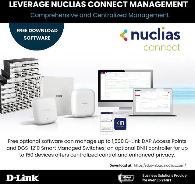 Alt view image 7 of 7 - D-Link 10-Port Gigabit Smart Managed Switch | 8 GbE + 2 SFP Ports | L2+ | VLANs | Cable Diagnostics | Web Managed | Desktop or Rackmount | Fanless | NDAA Compliant | Lifetime Protection (DGS-1210-10)
