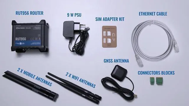 Alt view image 5 of 5 - Teltonika RUT956 Industrial 4G LTE Router  Dual SIM Failover, GNSS GPS Tracking, VPN & RMS Support (RUT956A00A00)