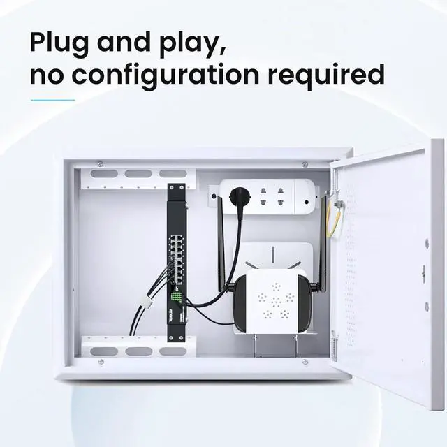 Alt view image 4 of 7 - Tenda TEG1016D, 16-Port Gigabit Switch, Unmanaged Desktop Network Hub, Office Ethernet Switch, Sturdy Metal, Fanless, Traffic Optimization, Limited Lifetime Protection