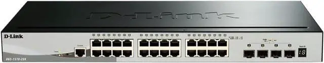 Main image of D-Link 28-Port Gigabit Stackable Smart Managed Switch with 10G Uplinks | 24 Gigabit + 4 10GbE SFP+ Ports| L2+/L3 Lite |VLANs |Web Managed |Surveillance Mode |NDAA Compliant (DGS-1510-28X)