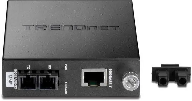 Alt view image 7 of 7 - TRENDnet Intelligent 1000Base-T to 1000Base-SX Multi-Mode SC Fiber Media Converter, Up to 550M (1800 ft), Fiber to Ethernet Converter, 2Gbps Switching Capacity, Lifetime Protection, Black, TFC-1000MSC