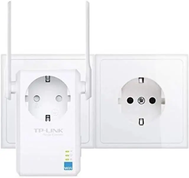 Alt view image 5 of 5 - TP-Link TL-WA860RE IEEE 802.11n 300 Mbps N300 Universal Wi-Fi Wall Plug Range Extender with External Antennas and AC Pas
