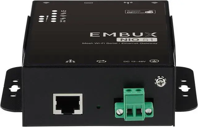 Alt view image 3 of 7 - NIO51 Industrial IoT Gateway | Modbus RTU to TCP with 2 KV Isolation Protection | AMR Application | EZ Mesh Gateway for AMR | 20MB Buffer Data Protection | Wide-Temp -40~70