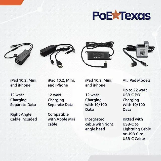 Alt view image 6 of 7 - 802.3af PoE Splitter with 5 Volts Output and PoE Texas 8 Port PoE Switch