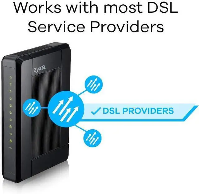Alt view image 2 of 7 - ZyXEL Vdsl2/ Adsl2+ AC1600 WiFi Router and Modem with Vectoring Support and Combo WAN Compatible with CenturyLink, Frontier, AT&T and Other Broadband Providers VMG3925-B10A