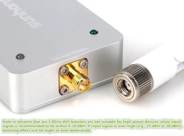 Alt view image 5 of 7 - WiFi Signal Booster SH58Gi4000 5.8Ghz 4000mW 36dBm IEEE 802.11a/n/ac Monitor Signal Amplifier Repeater Extender for House, Office, UAV, RC Equipment