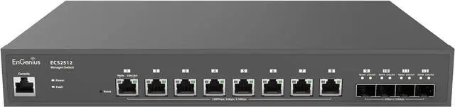 Alt view image 3 of 5 - EnGenius Cloud (ECS2512FP) | Multi-Gigabit 2.5G 8-Port PoE++ Switch  4 SFP+ Uplink Ports