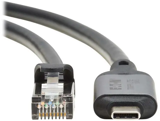 Alt view image 3 of 7 - Tripp Lite Series USB-C to RJ45 Adapter Gigabit Ethernet Cable, Male-to-Male, 1 Meter / 3.3 Feet, USB 3.2 Gen 1 - Windows, MacOS, & Linux Compatible - No Software Needed, 3-Year Warranty (U436-01M)