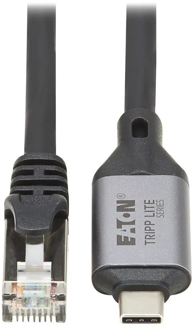 Main image of Tripp Lite Series USB-C to RJ45 Adapter Gigabit Ethernet Cable, Male-to-Male, 1 Meter / 3.3 Feet, USB 3.2 Gen 1 - Windows, MacOS, & Linux Compatible - No Software Needed, 3-Year Warranty (U436-01M)