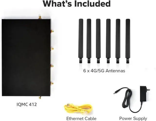 Alt view image 6 of 6 - Solid Signal IQMC412 4G LTE Wi-Fi Router | Unlimited Data | No Contracts | 14 Day Trial | North American Coverage | Multi-Carrier | Dual-Band Wi-Fi | U.S. Company and Support