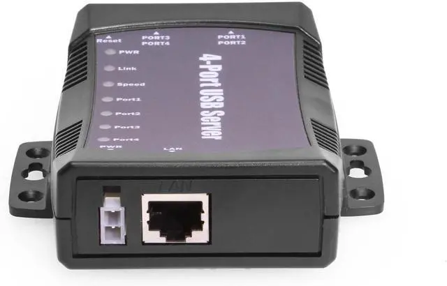 Alt view image 4 of 4 - Coolgear 4 Port USB Device Server Over Ethernet - Secure Remote USB Access with Isochronous Support for Printers, Storage, Dongles, and More