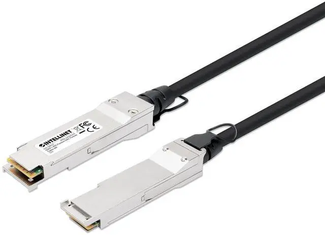 Alt view image 3 of 7 - Intellinet 40G QSFP+ Passive DAC Twinax Cable - 7 ft., Low-Latency, Energy-Efficient, MSA-Compliant for Maximum Compatibility, Direct Attach Copper, AWG 30