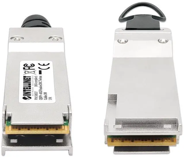 Alt view image 5 of 7 - Intellinet 40G QSFP+ Passive DAC Twinax Cable - 7 ft., Low-Latency, Energy-Efficient, MSA-Compliant for Maximum Compatibility, Direct Attach Copper, AWG 30