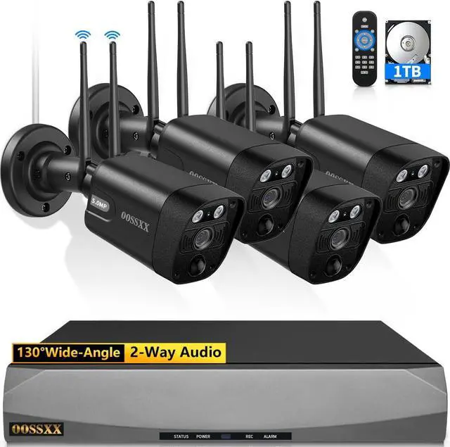 Main image of Gadpiparty 5.5MP & PIR Detection 2-Way Audio, Dual Antennas Security Wireless Camera System 3K 5.0MP 1944P Wireless Surveillance DVR Outdoor WiFi Security Cameras