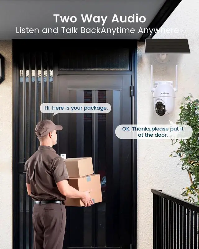 Alt view image 5 of 7 - Gadpiparty Security Cameras Outdoor Wireless,4 Cam-Kit,No Subscription,360° Pan & Tilt Home Security Cameras System,2K Color Night Vision