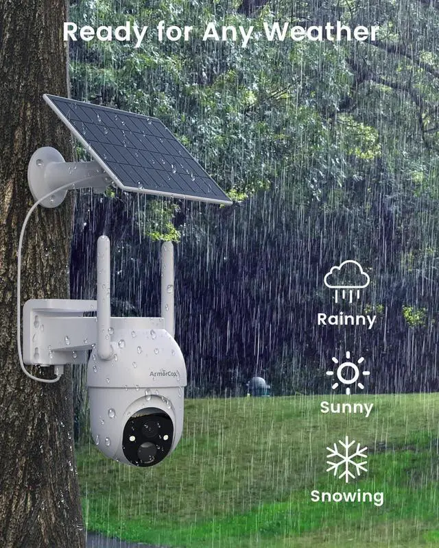 Alt view image 7 of 7 - Gadpiparty Security Cameras Outdoor Wireless,4 Cam-Kit,No Subscription,360° Pan & Tilt Home Security Cameras System,2K Color Night Vision