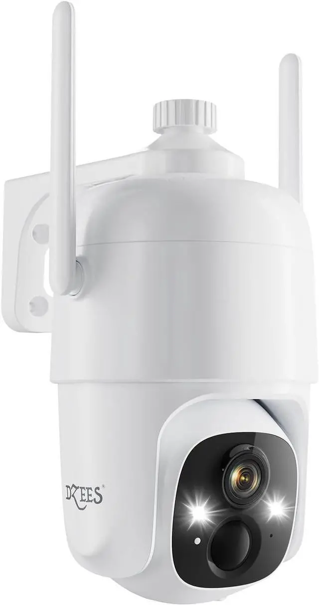 Main image of Gadpiparty Dzees 360° PTZ Security Cameras Wireless Outdoor WiFi, 2K Powered Home Security Camera Indoor, Spotlight & Siren, Color Night Vision, 2-Way Talk, AI Motion Detection, IP66, Cloud Stroage