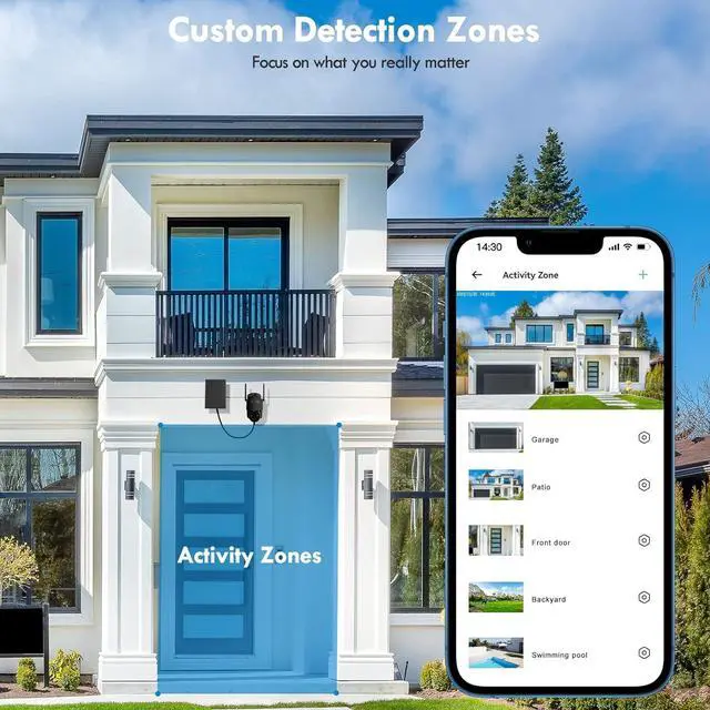 Alt view image 7 of 7 - Gadpiparty Solar Security Cameras Wireless Outdoor, 3MP 2K FHD Outdoor Camera Wireless 2.4G Wi-Fi 355° View Pan Tilt Security Cameras with AI Motion Detection, Siren (Black)