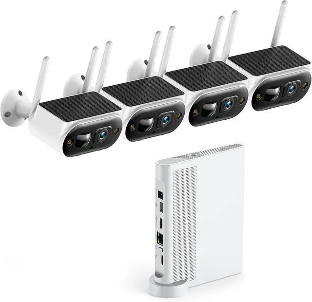 Main image of Gadpiparty Solar Security Cameras Wireless Outdoor, CAMCAMP 2K Home Security Camera System, Quick Installation, No Subscription, Local Storage, 10CH Expandable NVR for Surveillance, 5G & 2.4G WiFi
