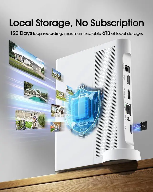 Alt view image 5 of 7 - Gadpiparty Solar Security Cameras Wireless Outdoor, CAMCAMP 2K Home Security Camera System, Quick Installation, No Subscription, Local Storage, 10CH Expandable NVR for Surveillance, 5G & 2.4G WiFi