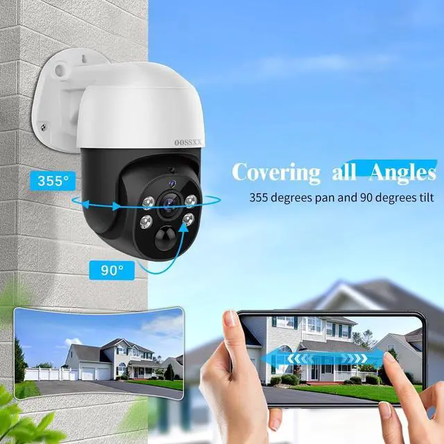 Alt view image 5 of 7 - Gadpiparty Auto Tracking & PIR Detected 4K/8.0 Megapixel PTZ 2-Way Audio PoE Outdoor Camera Home Security Camera System Wired Outdoor Video Surveillance