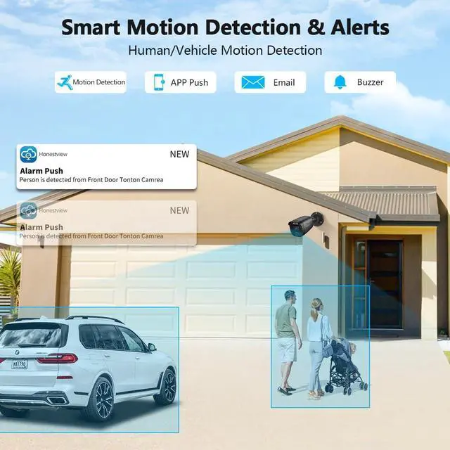Alt view image 5 of 7 - Gadpiparty Full HD 5MP Definition) Outdoor Wired Security Camera System Indoor Surveillance Cameras for Home Security DVR Systems, CCTV Camera for House Video Monitor, IP67 Waterproof, 80ft Night Vis