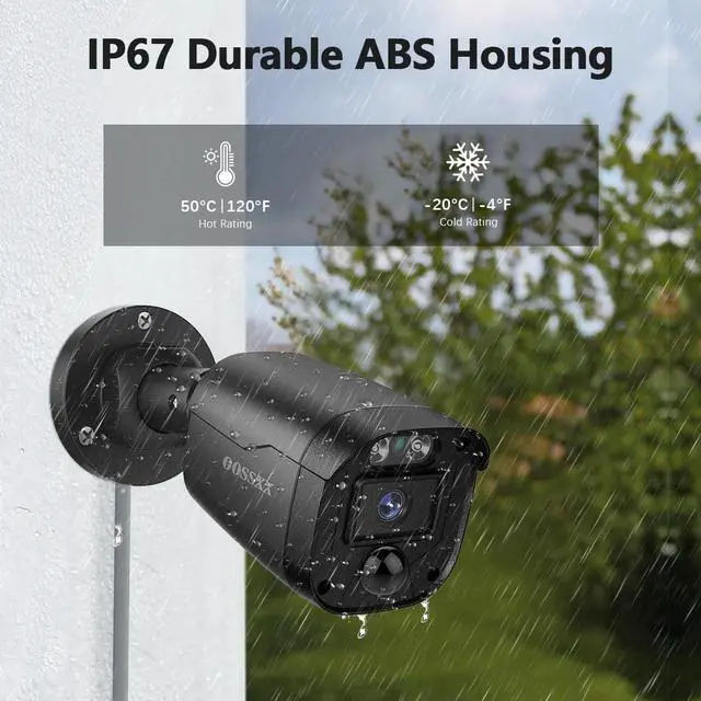 Alt view image 6 of 7 - Gadpiparty Full HD 5MP Definition) Outdoor Wired Security Camera System Indoor Surveillance Cameras for Home Security DVR Systems, CCTV Camera for House Video Monitor, IP67 Waterproof, 80ft Night Vis