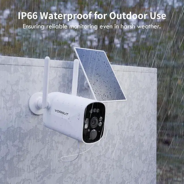 Alt view image 6 of 7 - Gadpiparty Solar Home Security Camera System with 10CH 10" LCD Monitor NVR, 4MP 2PCS Bullet Solar Camera Wireless Outdoor, Solar-Powered Camera CCTV System, Motion Record(500G HDD)