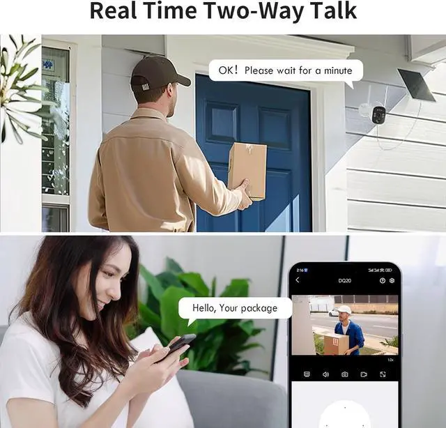 Alt view image 7 of 7 - Gadpiparty Solar Home Security Camera System with 10CH 10" LCD Monitor NVR, 4MP 2PCS Bullet Solar Camera Wireless Outdoor, Solar-Powered Camera CCTV System, Motion Record(500G HDD)