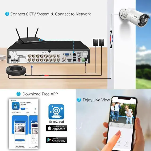 Alt view image 3 of 7 - Gadpiparty DVR 16-Channel Hybrid Capability 5-in-1 Digital Video Recorder 5.0MP HD Security DVR Recorder AHD/Analog/TVI/CVBS/IP Security Camera System Video Surveillance, Max to 6TB (NO HDD)
