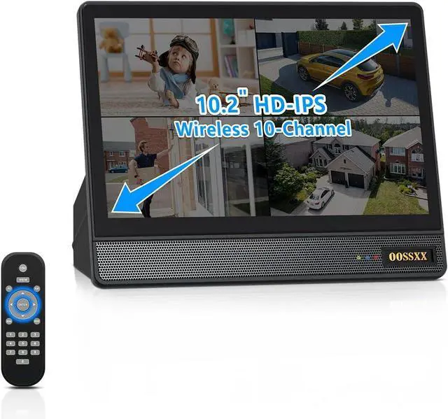 Main image of Gadpiparty OOSSXX (5MP 10CH All in One NVR) 10.1'' LCD Monitor for Home Security Cameras Wireless Outdoor Security Camera System,WiFi NVR Network Surveillance Video Recorder Indoor House Alarm