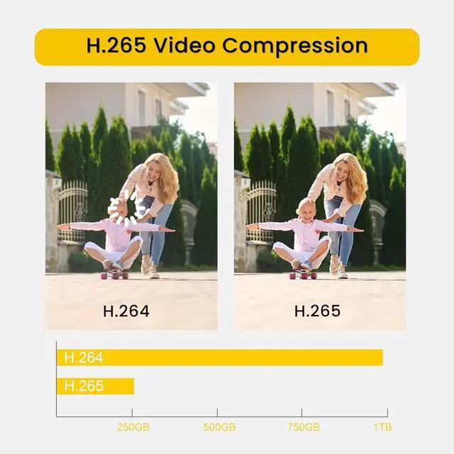 Alt view image 7 of 7 - Gadpiparty 8CH 5MP Security Camera System with Color Night Vision/Motion Detection, 4Pcs Wired PoE Cameras for Home Security Outdoors, 4K 8CH NVR with 2TB HDD for 24-7 Recording, Remote Access