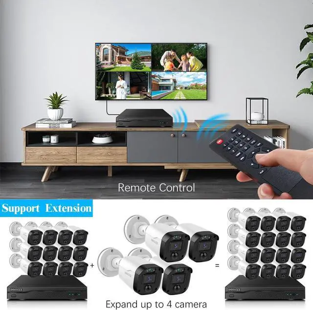 Alt view image 5 of 7 - Gadpiparty (Full HD 5MP Definition) Wired Security Camera System Outdoor Home Video Surveillance Cameras CCTV Camera Security System Indoor Video Surveillance Equipment Outside