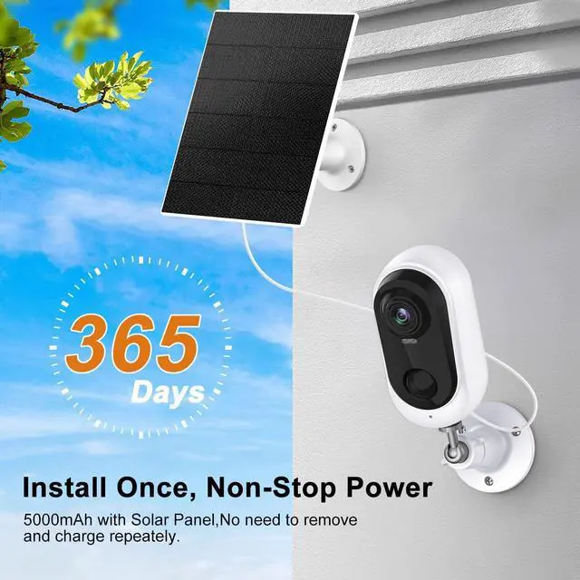 Alt view image 2 of 7 - Gadpiparty Solar Camera Outdoor Wireless: 2K WiFi Battery Powered Security Cameras with Video Night Vision and Motion Detection 2-Way Audio
