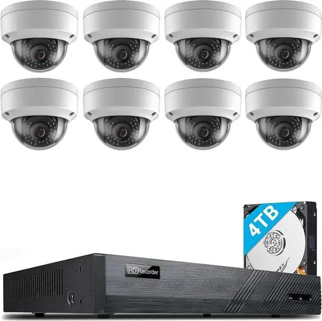 Main image of Gadpiparty NDAA Compliant 8CH PoE Security Camera System, 8 Channel 4K H.265 NVR with 8pcs 6MP Wired IP PoE Dome Cameras IP Cameras for Indoor and Outdoor, 4TB Hard Drive Storage