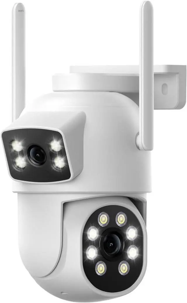 Main image of Gadpiparty PTZ Security Camera Outdoor, 2K Dual Lens WiFi Camera for Home Security, Cannot Work Alone, Only Compatible Security Camera System, Plug-in Power, Auto Tracking, Color Night Vision