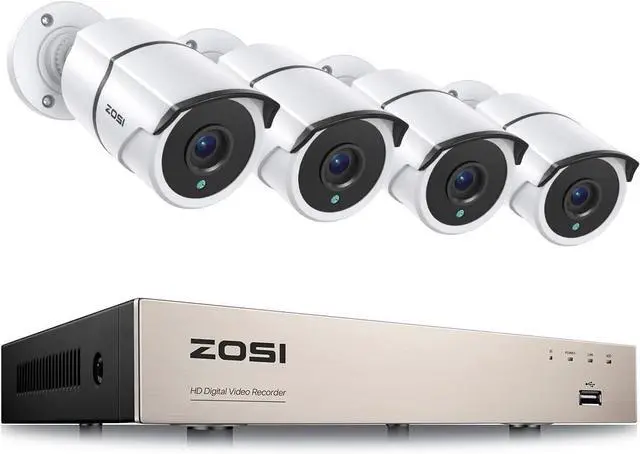 Main image of Gadpiparty ZOSI 5MP Lite Home Security Camera System,H.265+ 8Channel CCTV DVR and 4PCS 1920TVL 1080p Weatherproof Outdoor Indoor Surveillance Cameras,120ft Night Vision,Remote Access,No Hard Drive