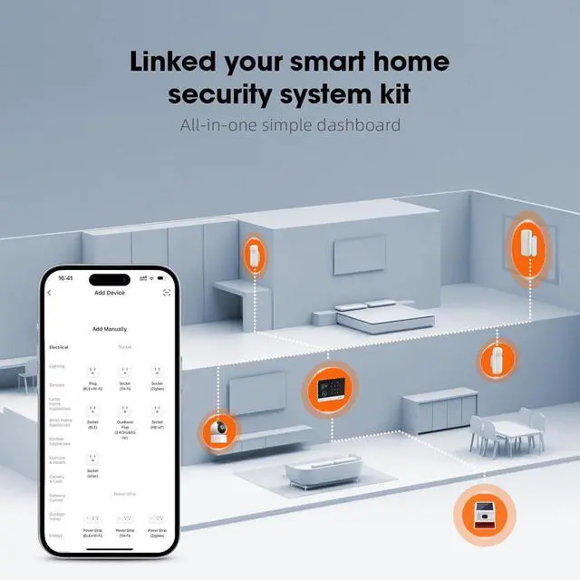 Alt view image 3 of 7 - Gadpiparty WiFi+4G Security Alarm System, DIY Alarm Kit with Outdoor Security Camera Wireless 3MP Battery Camera for Home Surveillance