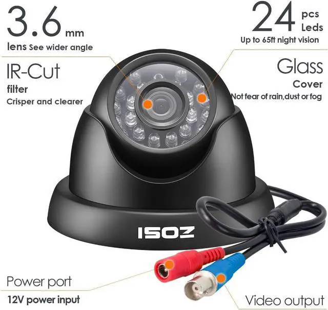 Alt view image 6 of 7 - Gadpiparty ZOSI 4 Pack 720P HD TVI Security Camera for Surveillance CCTV DVR System with 65ft Night Vision Outdoor Indoor Home Security Cameras Kits