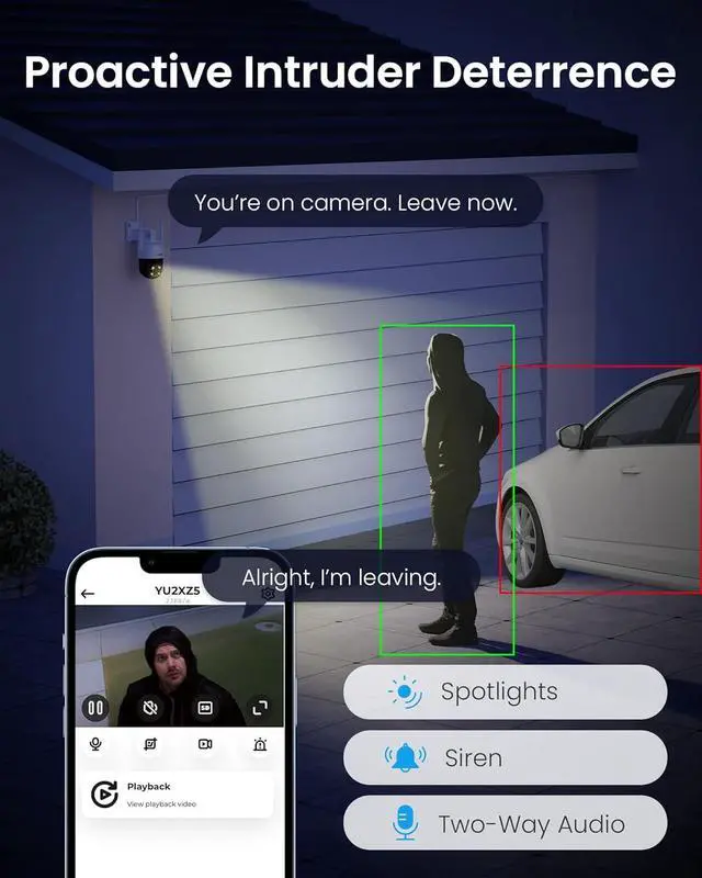 Alt view image 5 of 7 - Gadpiparty ZOSI 3K 5MP Wi-Fi 6 Security Camera System Wireless,8pcs WiFi Pan Tilt Cameras,Person Vehicle Detection,Motion Track,Color Night Vision
