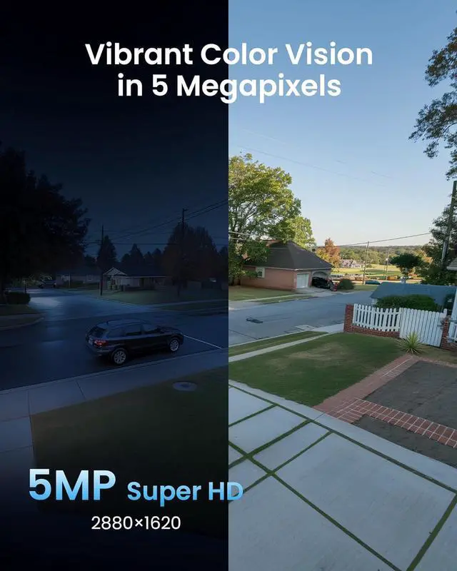 Alt view image 6 of 7 - Gadpiparty ZOSI 3K 5MP Wi-Fi 6 Security Camera System Wireless,8pcs WiFi Pan Tilt Cameras,Person Vehicle Detection,Motion Track,Color Night Vision