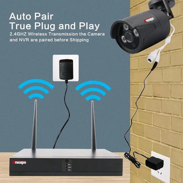 Alt view image 3 of 7 - Gadpiparty 3MP 8 Camera Security System Wireless, 8 CH Surveillance Cameras for Home Security/Indoor/Outdoor, Remote Access/Weatherproof Recording, Waterproof, 2TB HD