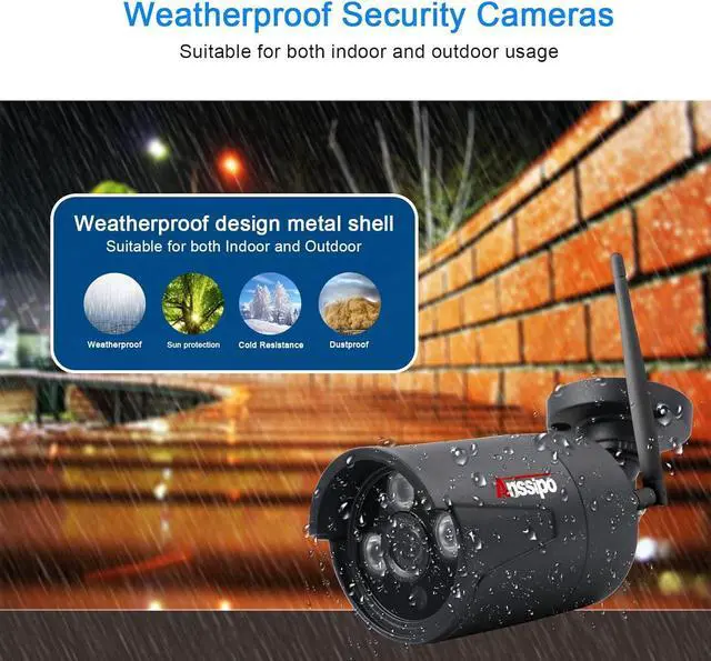 Alt view image 7 of 7 - Gadpiparty 3MP 8 Camera Security System Wireless, 8 CH Surveillance Cameras for Home Security/Indoor/Outdoor, Remote Access/Weatherproof Recording, Waterproof, 2TB HD