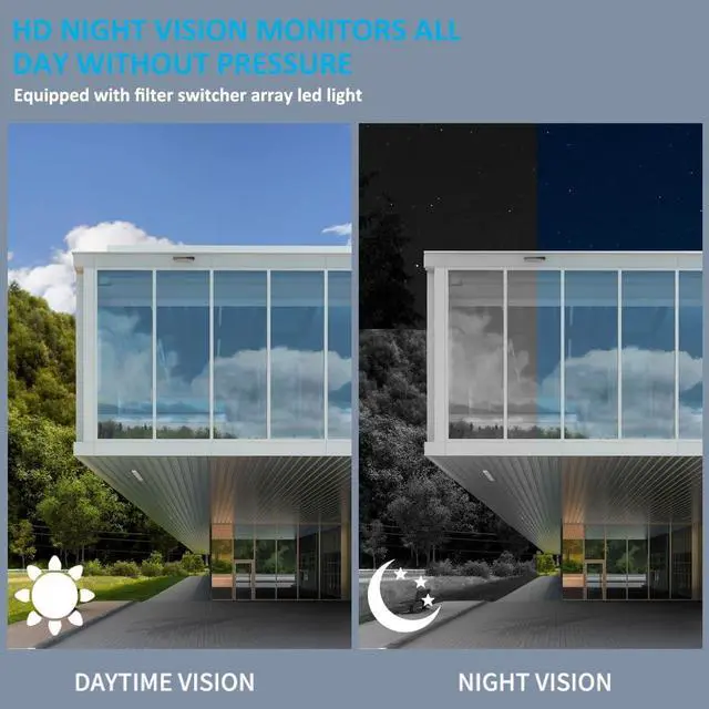 Alt view image 5 of 7 - Gadpiparty REIGY 5MP WiFi Security Camera System with 2TB Hard Drive Preinstalled, 4K Outdoor Home Surveillance Set 10CH NVR + 4X 1920P IP PT Cam, 2-Way Audio Color Night Vision Motion Detection